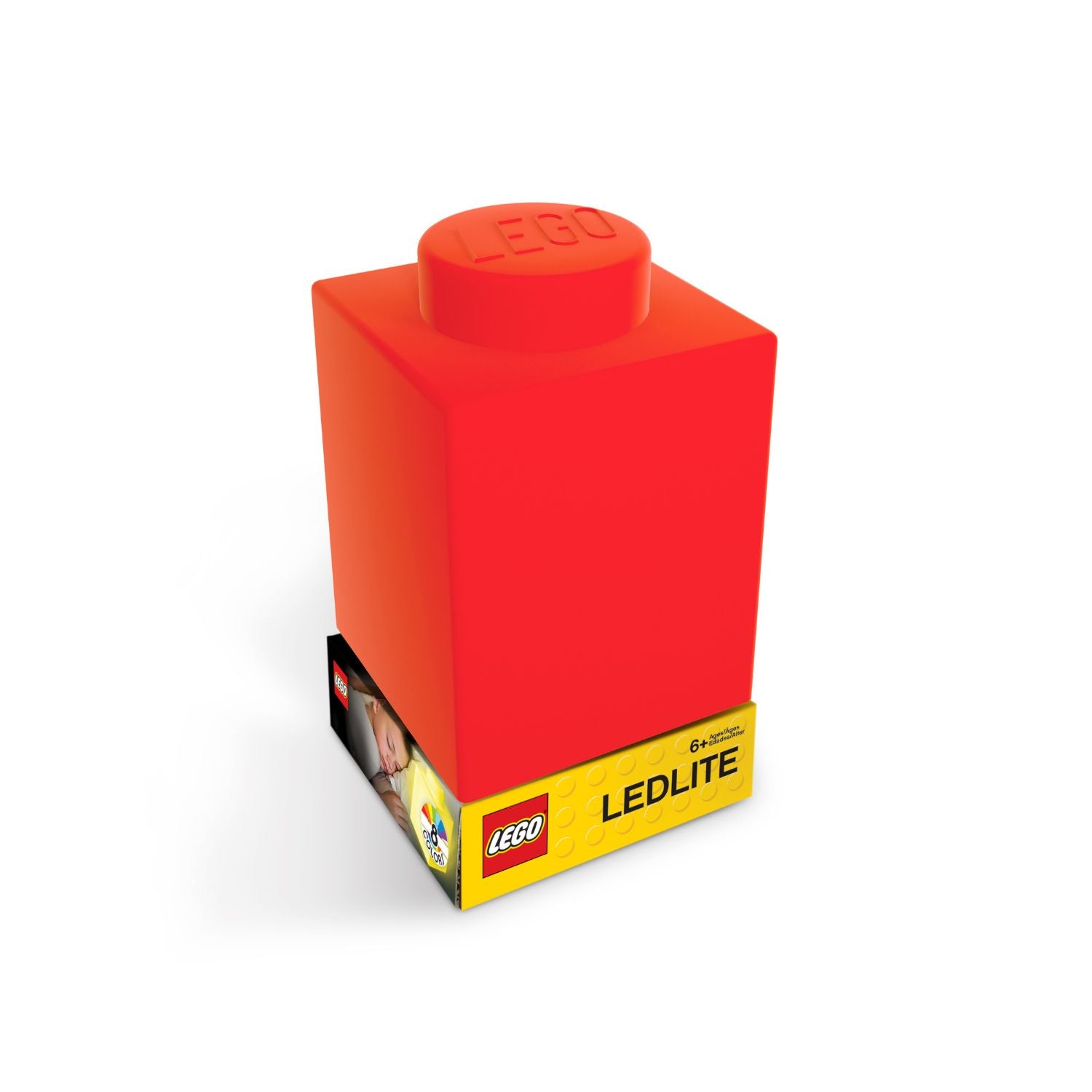 LEGO Iconic 1x1 Silicone Brick Nite lite Red