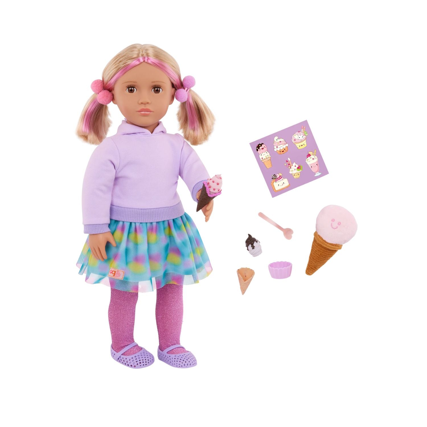 Our Generation 18-inch Doll Andy with Ice Cream Accessories