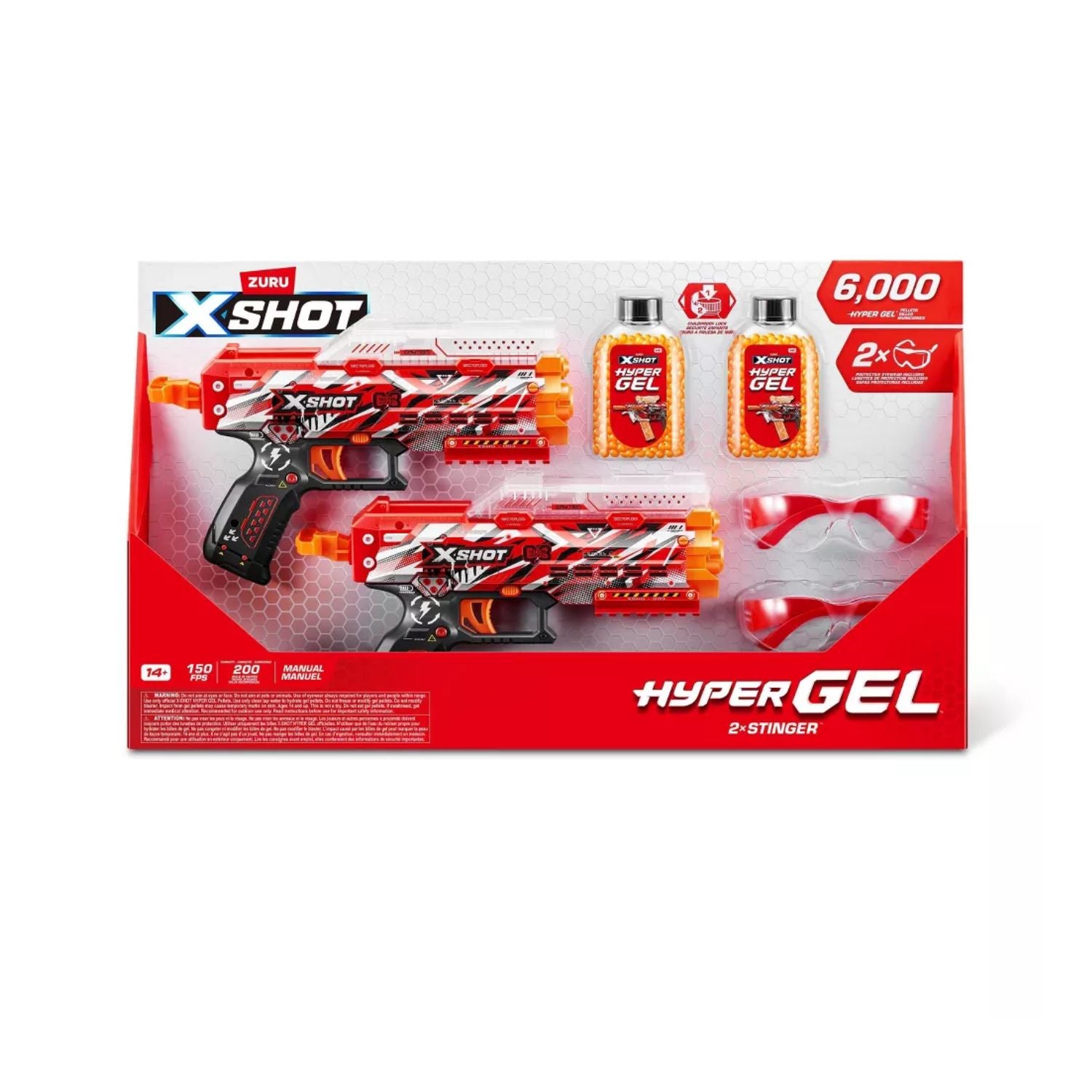 Zuru X-Shot Hyper Gel Mini Blaster - 2PK with 8 Darts