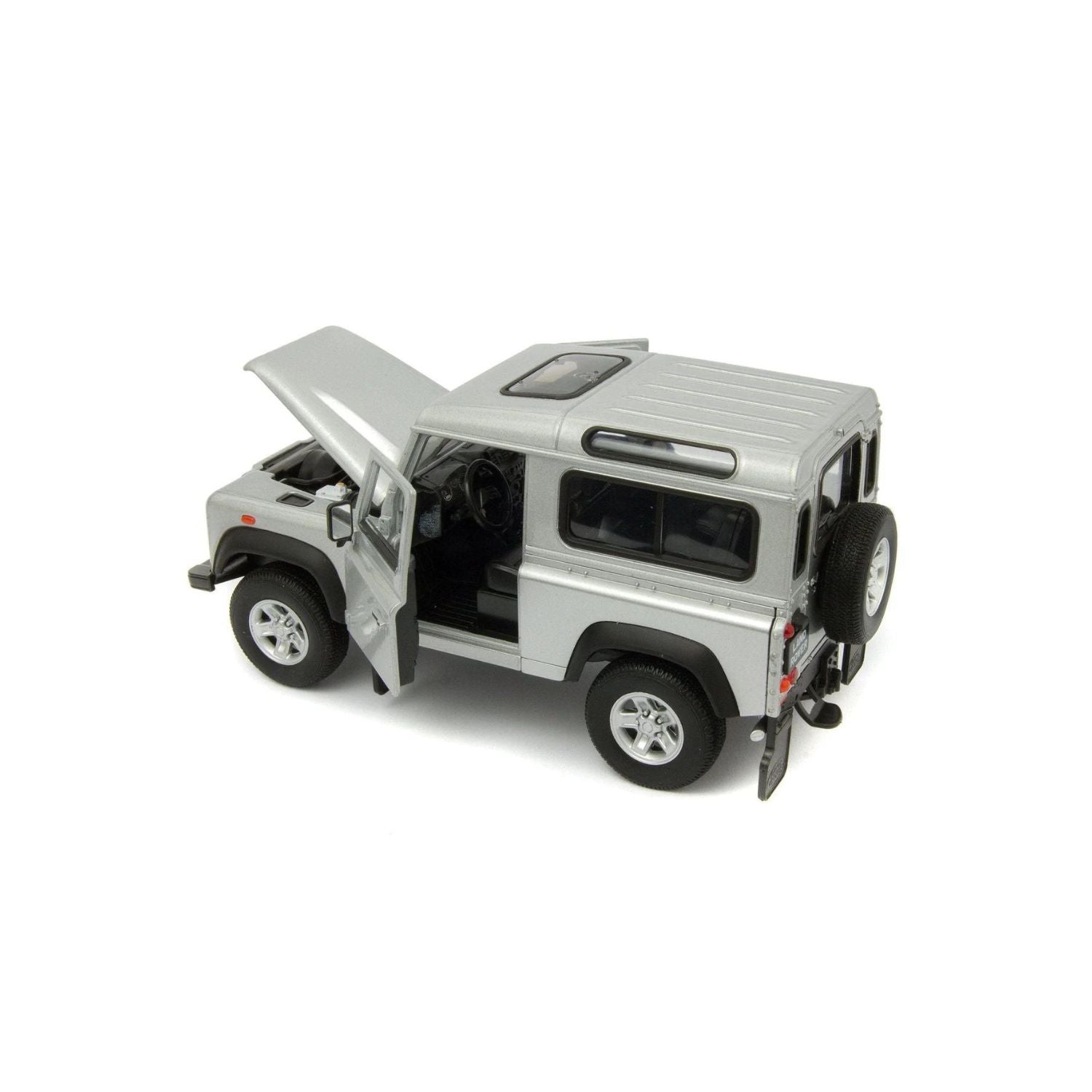 Welly Land Rover Defender Silver Scale 1:24