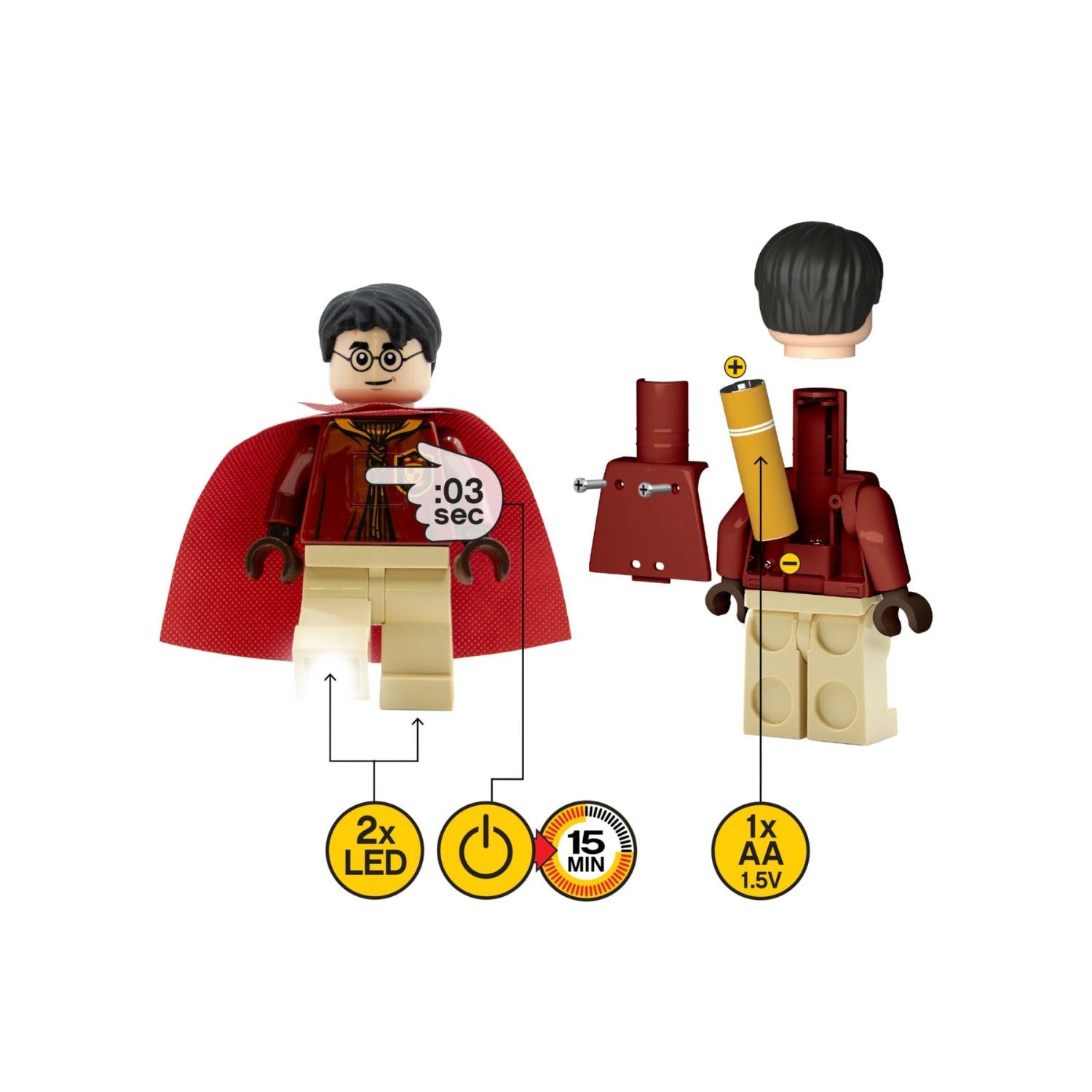 LEGO Harry Potter QUIDDITCH Mini Figure Torch (12.8CM TALL)