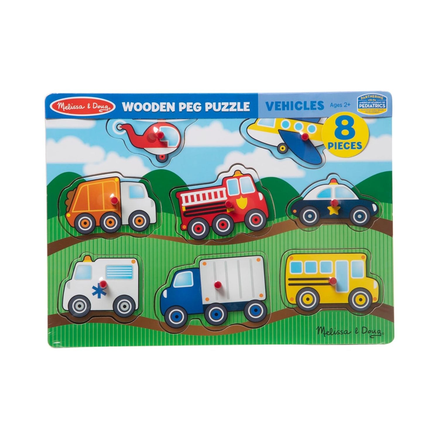 Melissa & Doug Vehicles Peg Puzzle