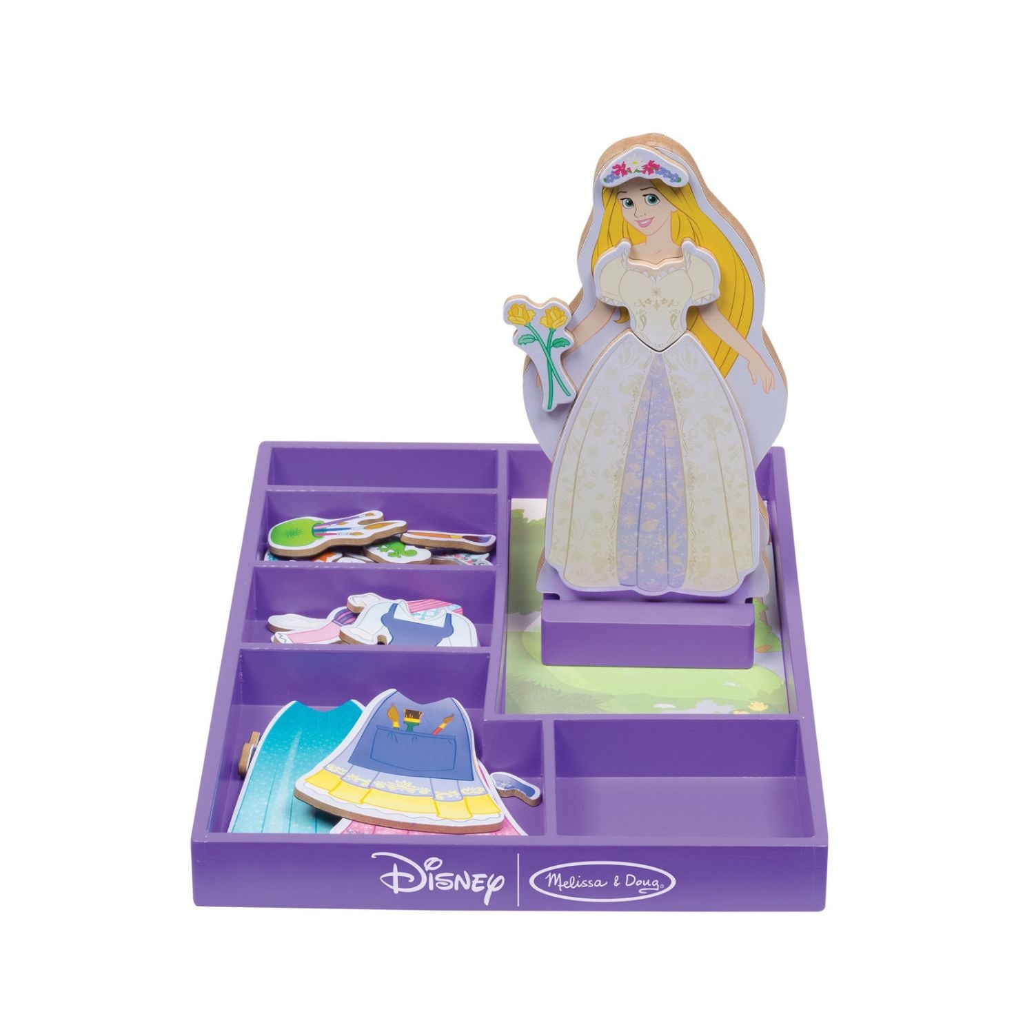 Melissa & Doug Wooden Magnetic dress-up Rapunzel