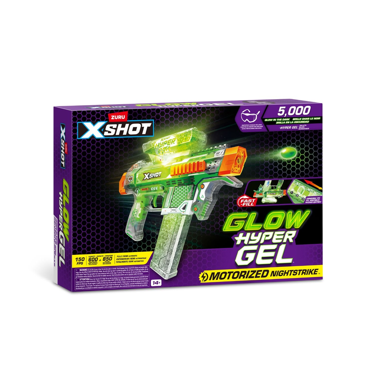 Zuru X-Shot HYPER GEL  Glow In The Dark MEDIUM (5000gellets)