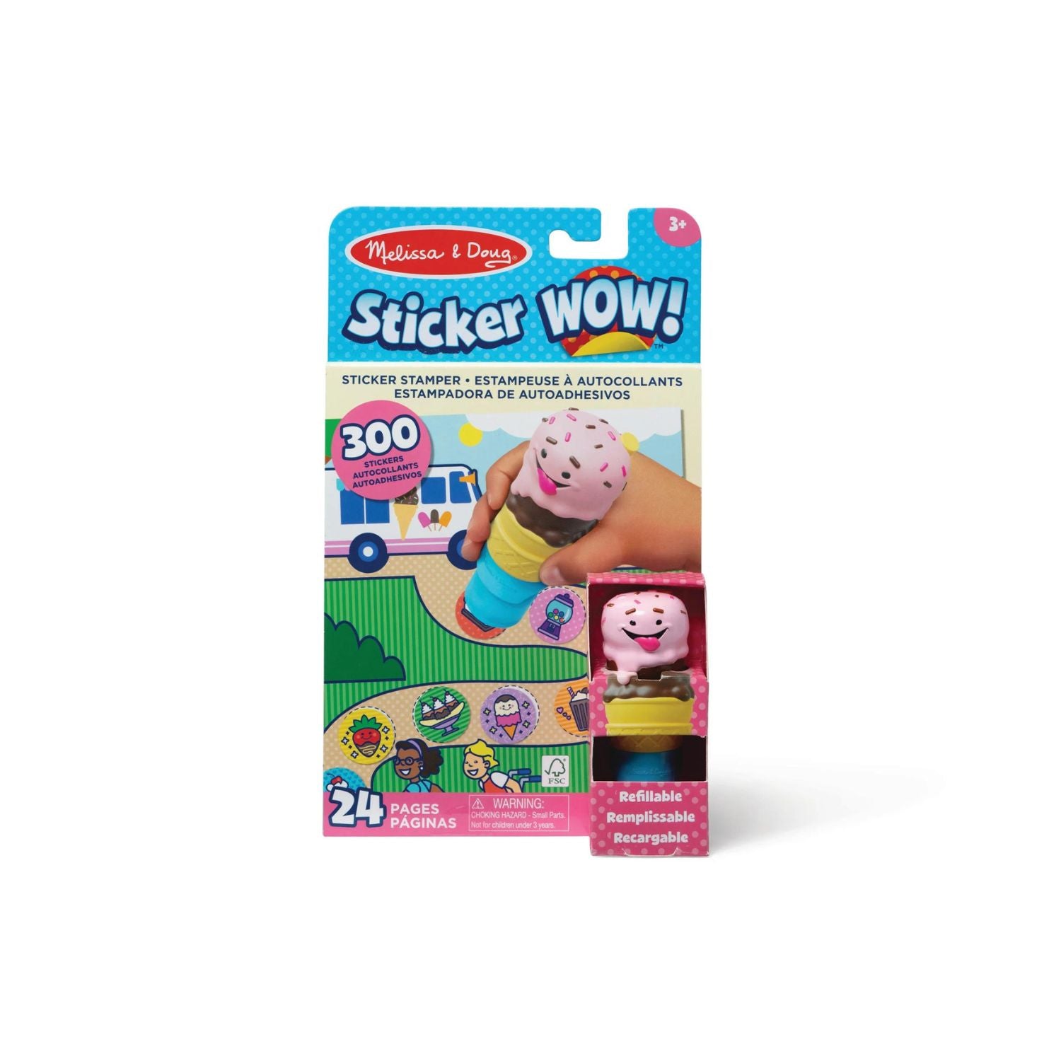 Melissa & Doug Sticker WOW! - Sticker Stamper & Activity Pad - Ice Cream