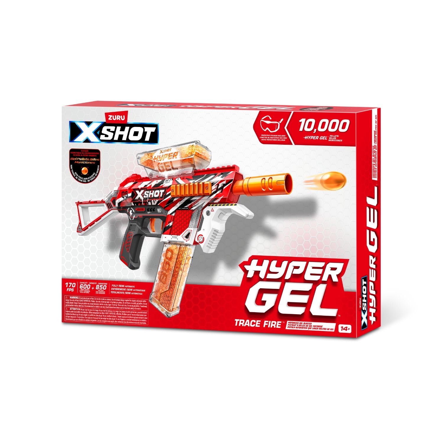 Zuru X-Shot Hyper Gel Trace Fire Medium Blaster - 36621