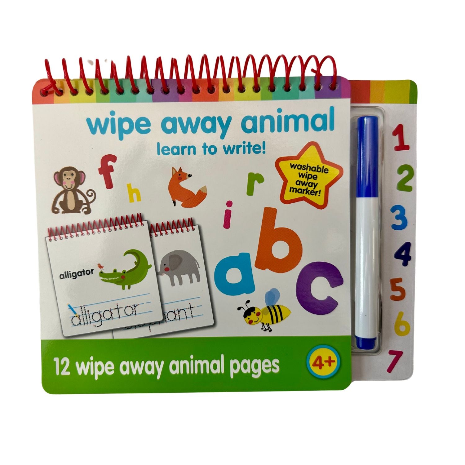 Edu Book Dry Wipe Away Animals