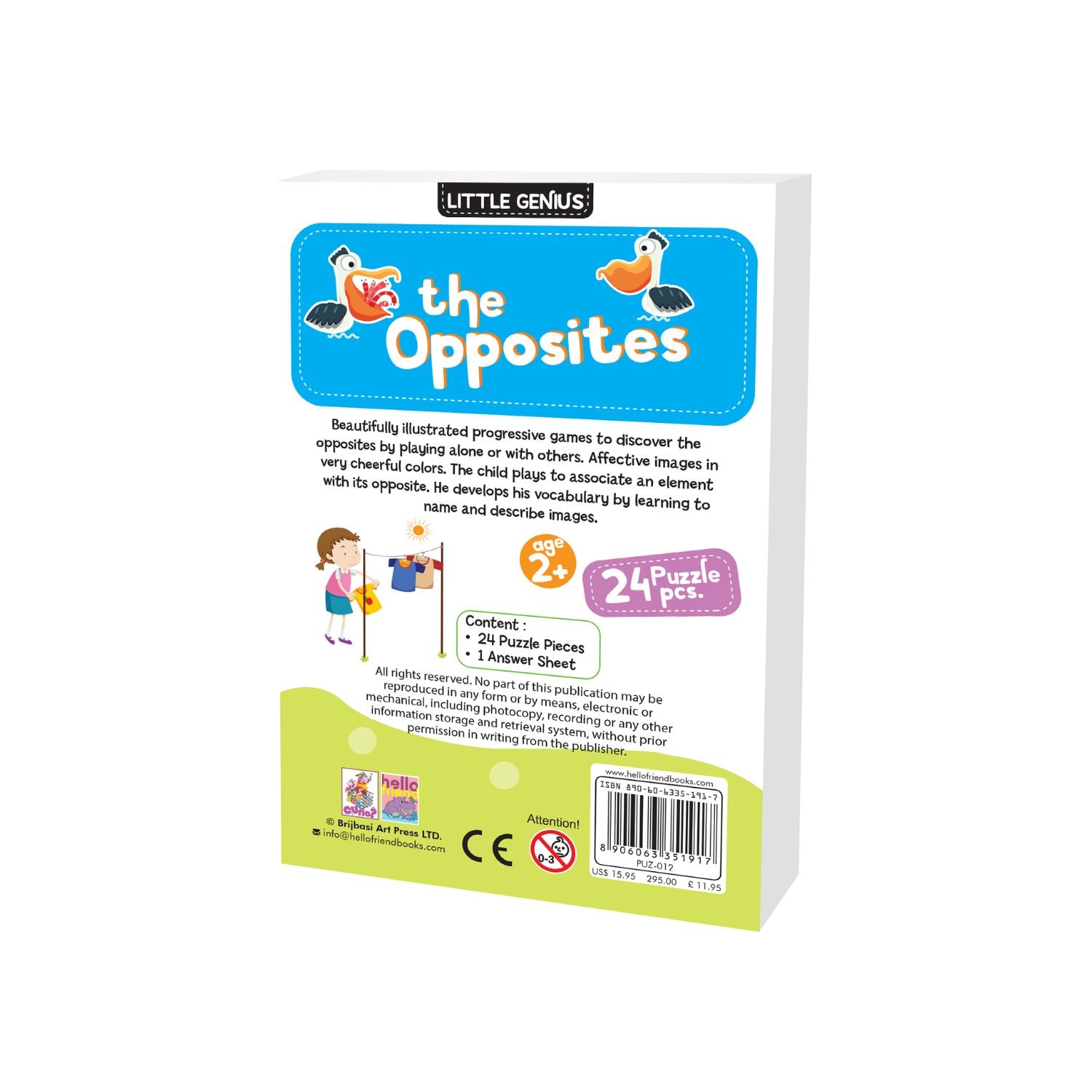 Hello Book Little Genius The Opposites (24 Puzzles Pieces)