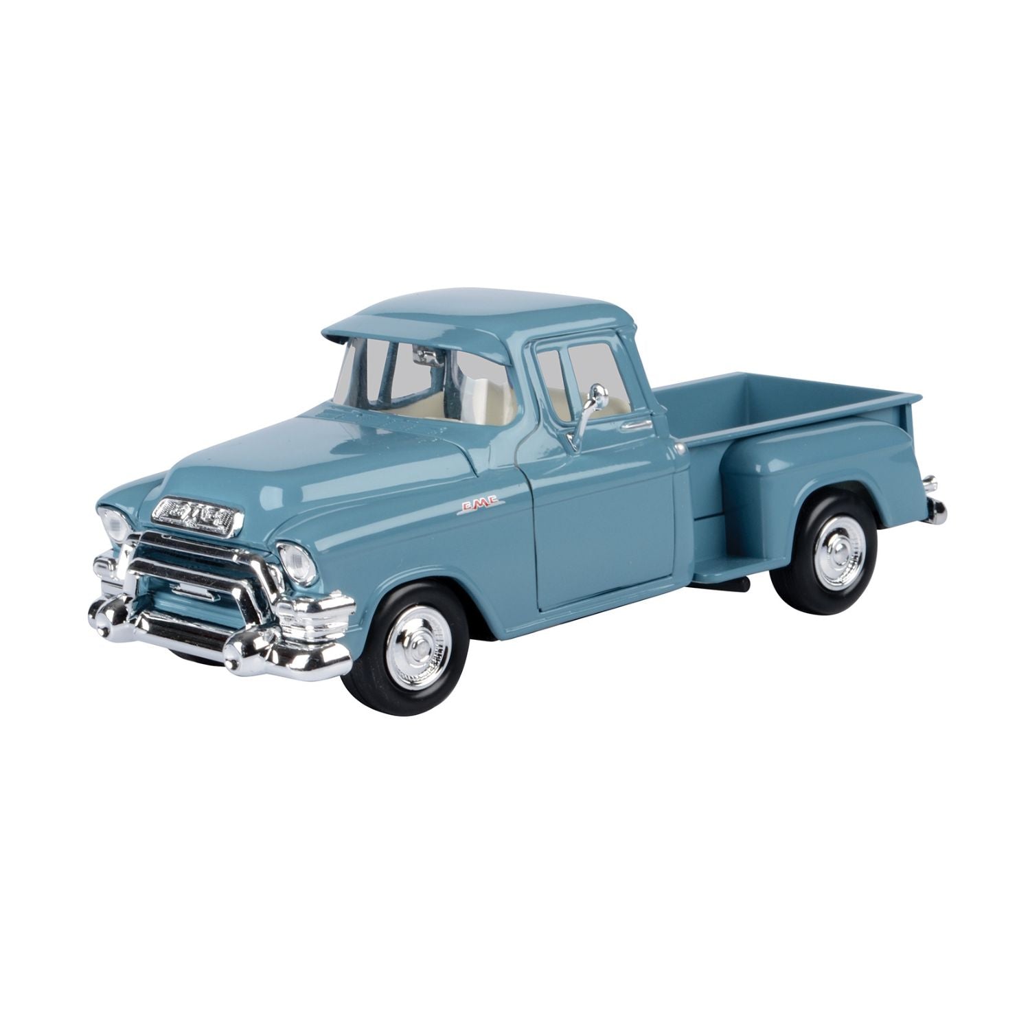 Motormax 1955 GMC Blue Chip Pickup Diecast Model Scale 1:24 - Blue