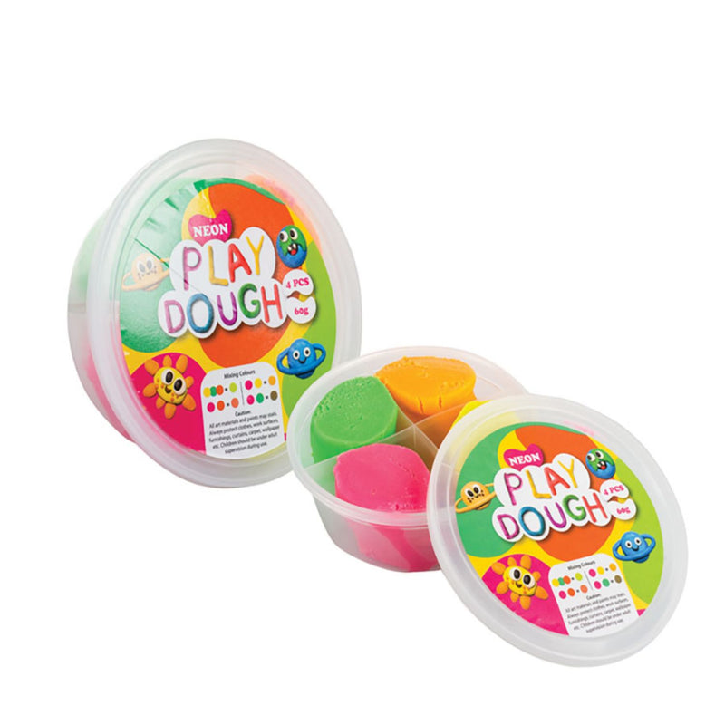 Classic Play Dough 4 PCS 60g NEON