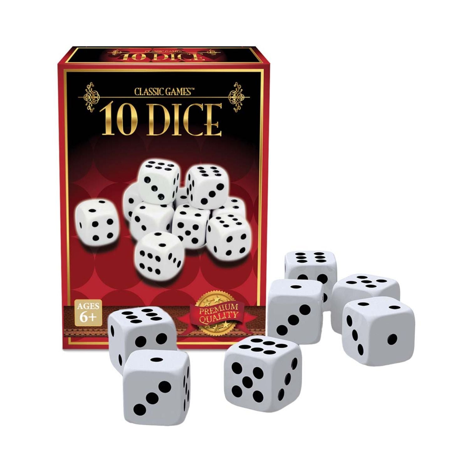 Classic Games - 10 x High-Quality  Dice