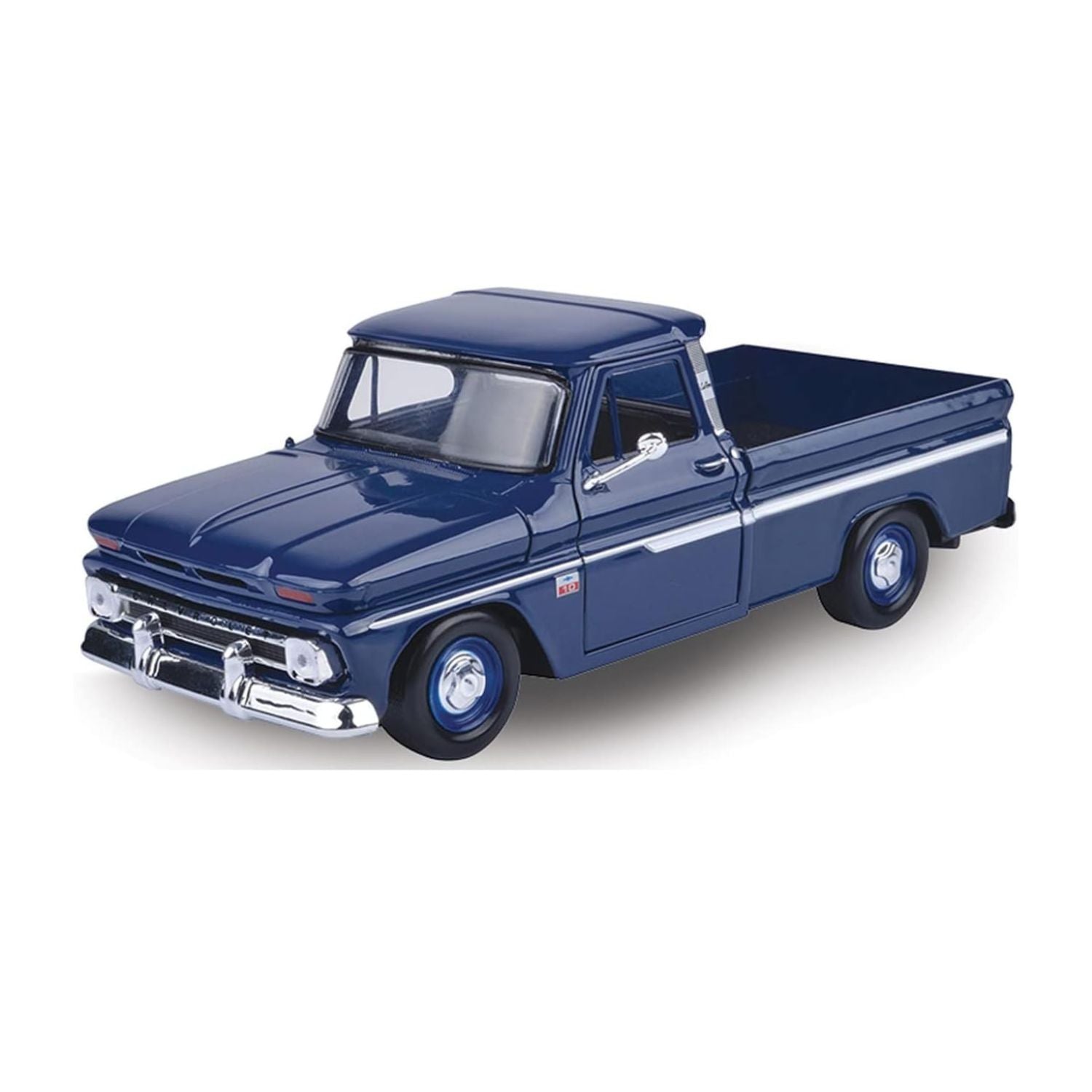 Motormax 1966 Chevy C10 Fleetside Pickup Scale 1:24 - Blue