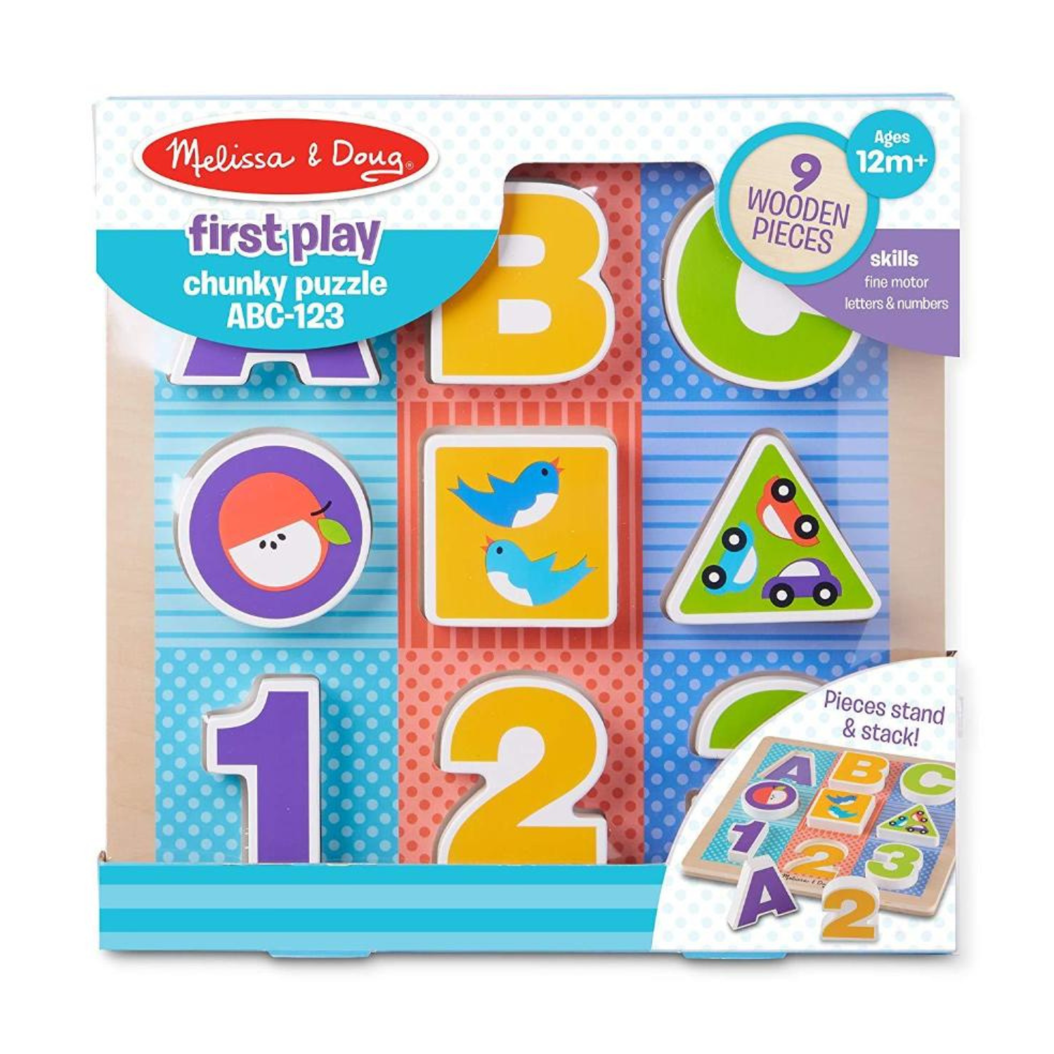 Melissa & Doug ABC 123 & Safari Chunky Puzzle Set