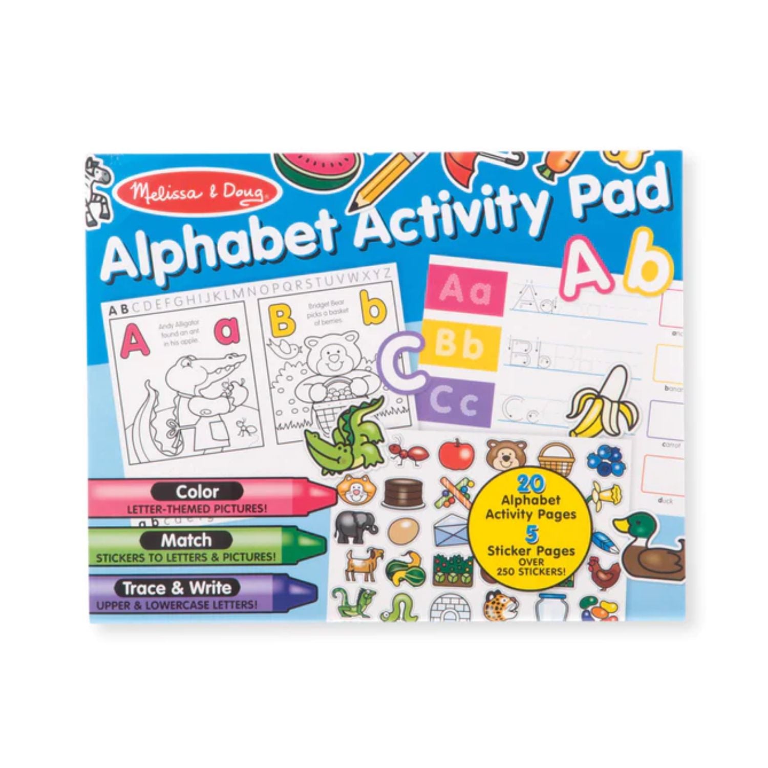 Melissa & Doug Educational Activity Pad Set of 2 - Alphabet and Number's