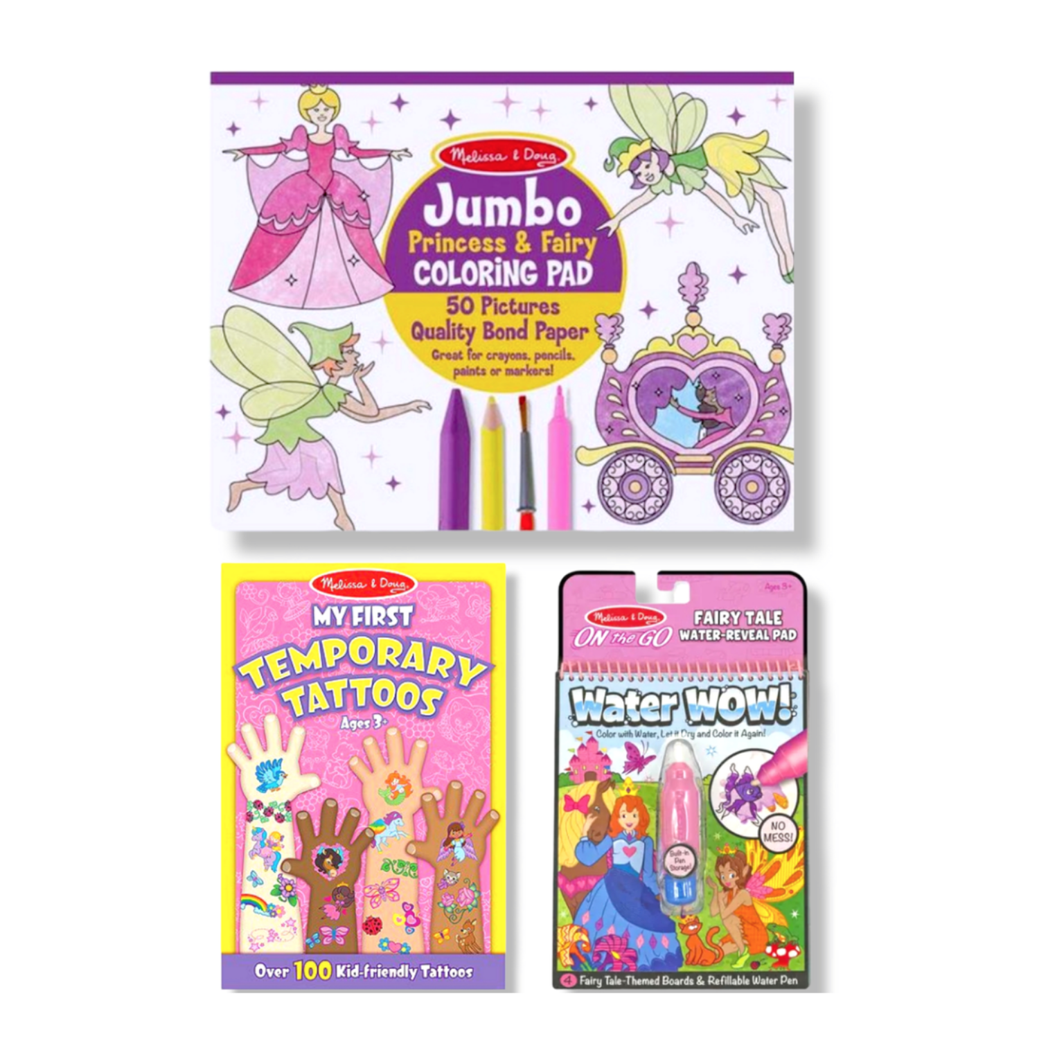 Melissa & Doug Kids Colouring Activity Set of 3 PINK