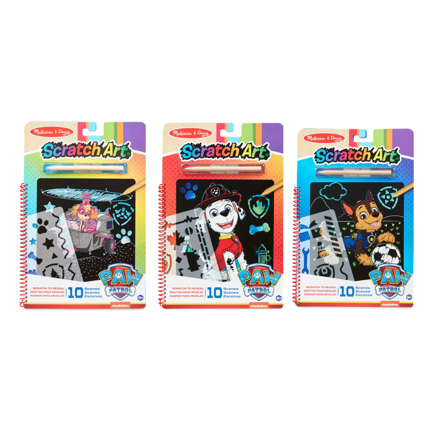 Melissa & Doug Paw Patrol Scratch Art Pad - Set of 3