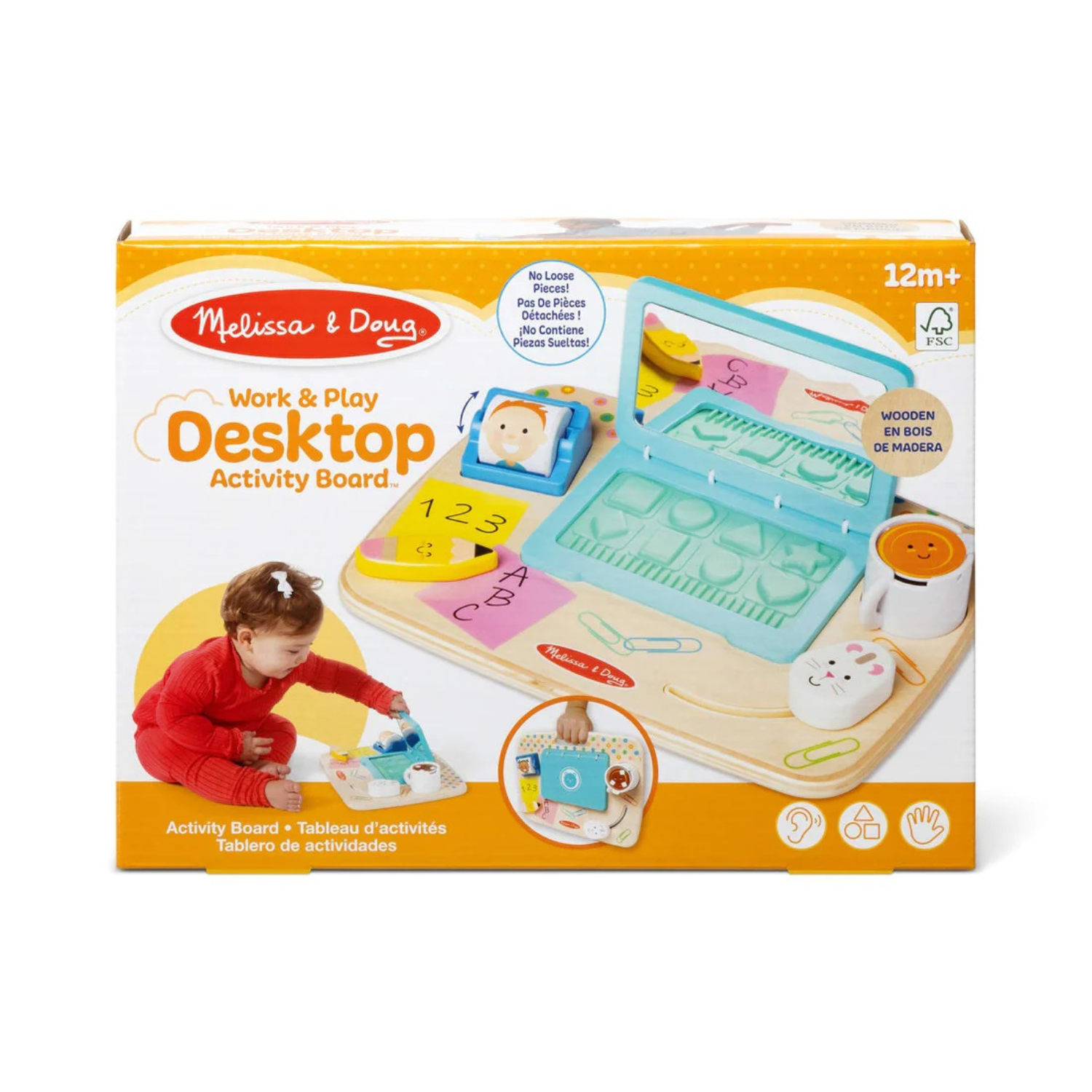 Melissa & Doug Wooden Work & Play Desktop Activity Board