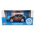 Motormax 1:24 1966 Volkswagen Beetle with 2 Surfboards - Black Woody Sides