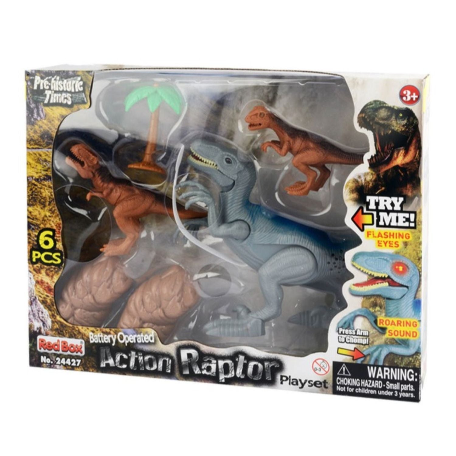 Prehistoric Times Light & Sound Action Raptor Playset