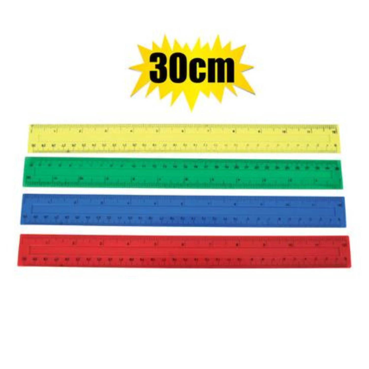 Stationery Ruler 30cm Plastic