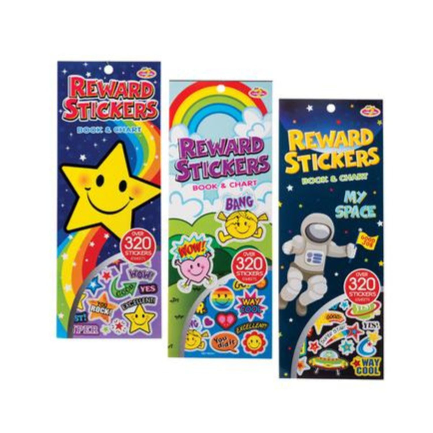 Teacher Reward Sticker Pad - 320 Rainbow Stickers