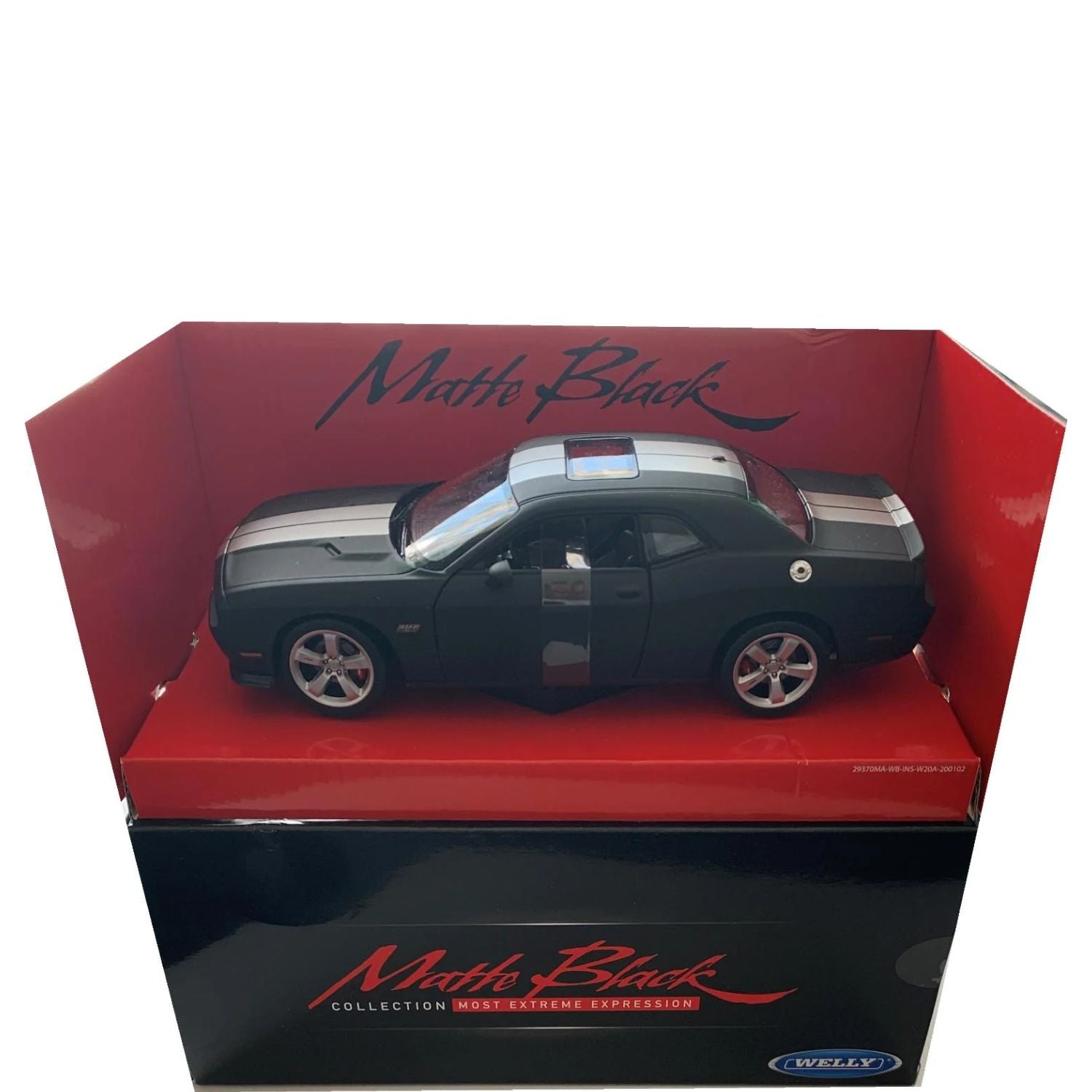 Welly 2012 Dodge Challenger SRT Matt Black Scale 1:24