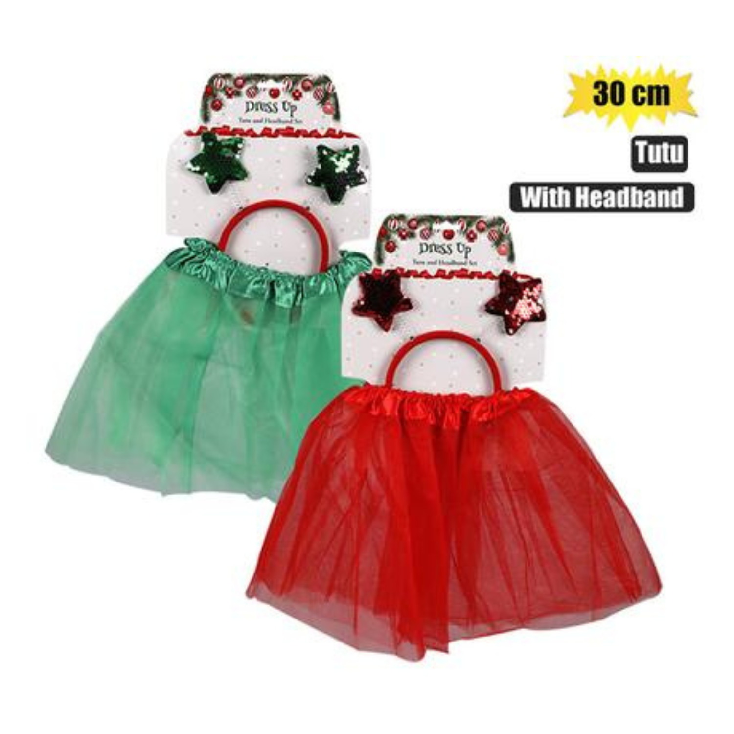 Xmas Dress up Tutu with Headband 30cm