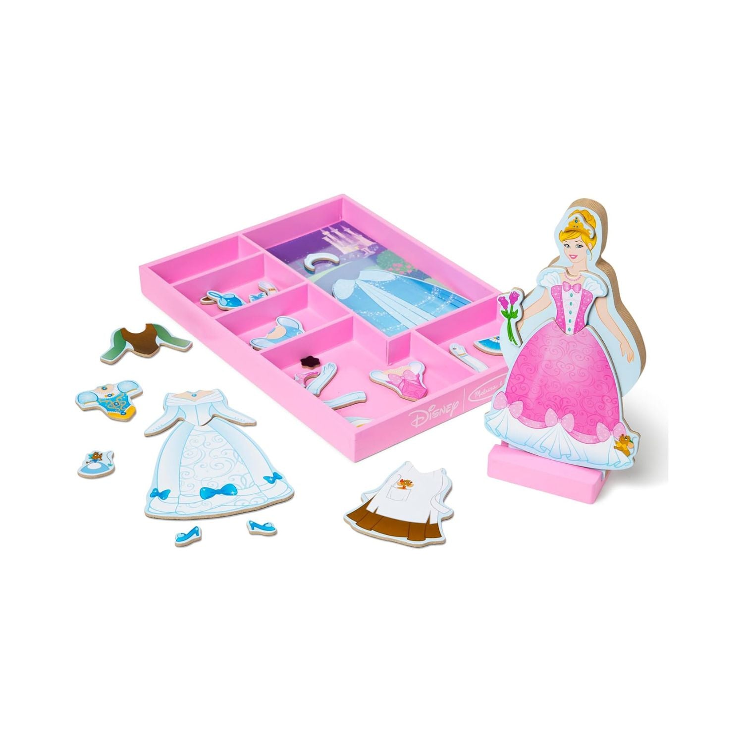 Melissa & Doug Wooden Magnetic dress-up Cinderella