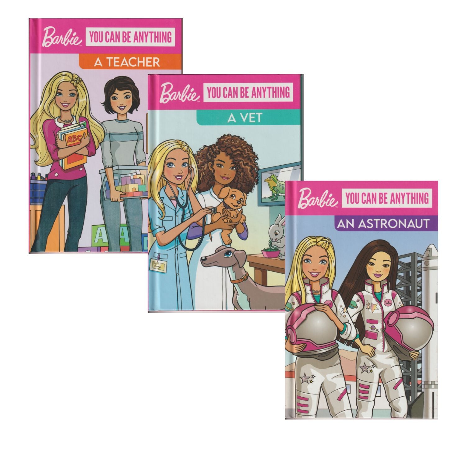 Barbie Can be Anything 3 Book Bundle - an Astronaut, A Teacher and a Vet