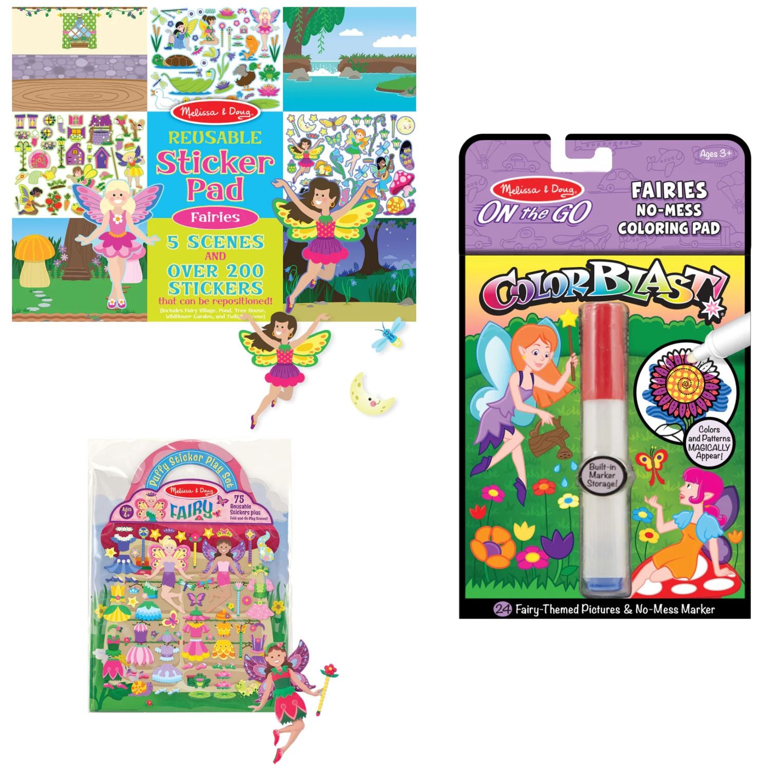 Melissa & Doug Fairy Sticker Set with Fairy Colour Blast