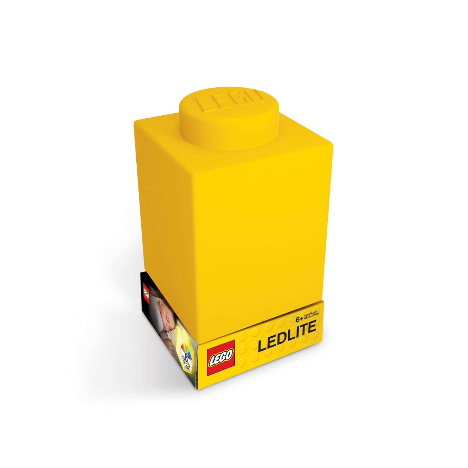 LEGO Iconic 1x1 Silicone Brick Nite lite Yellow