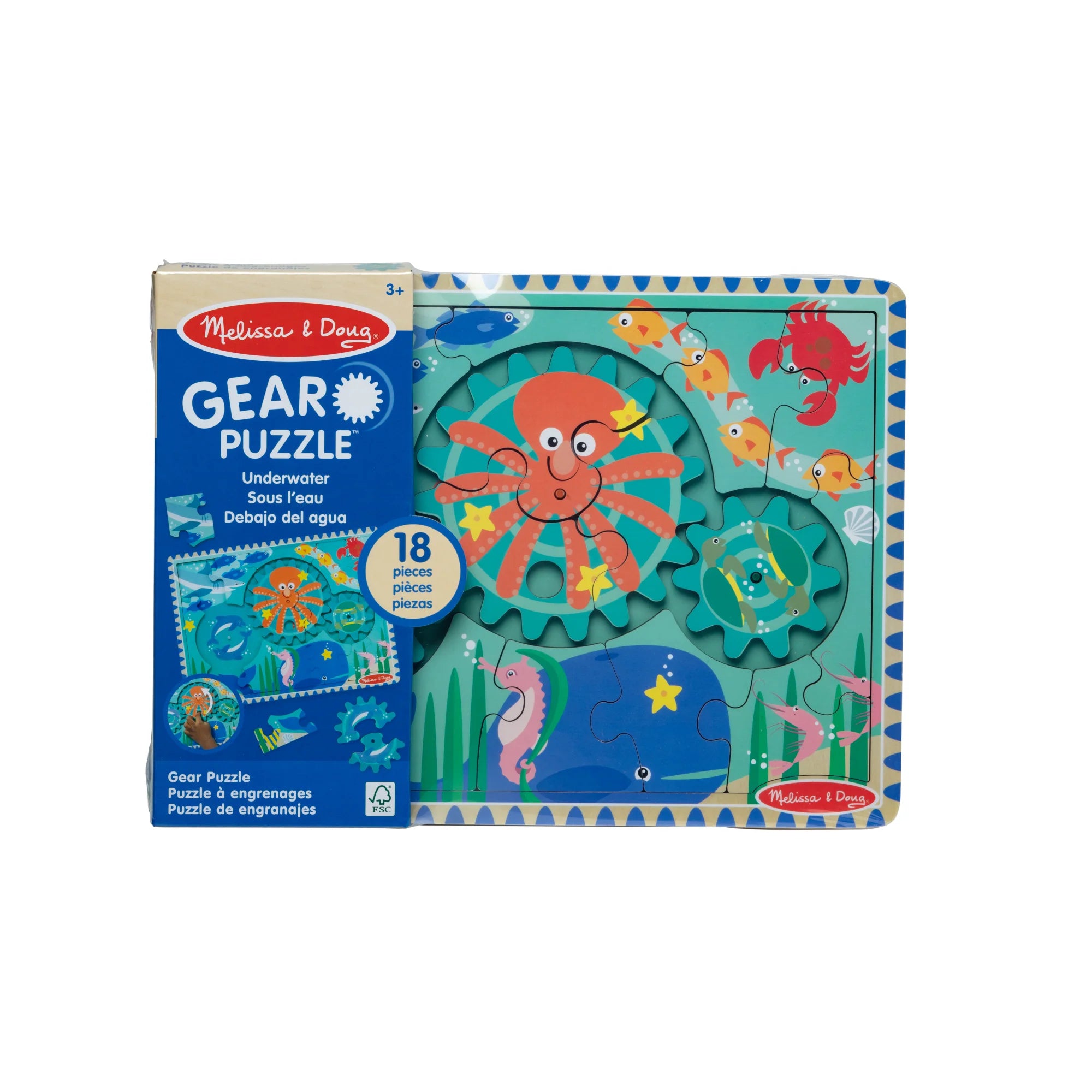 Melissa & Doug Wooden Underwater Gear Puzzle – 18 Pieces