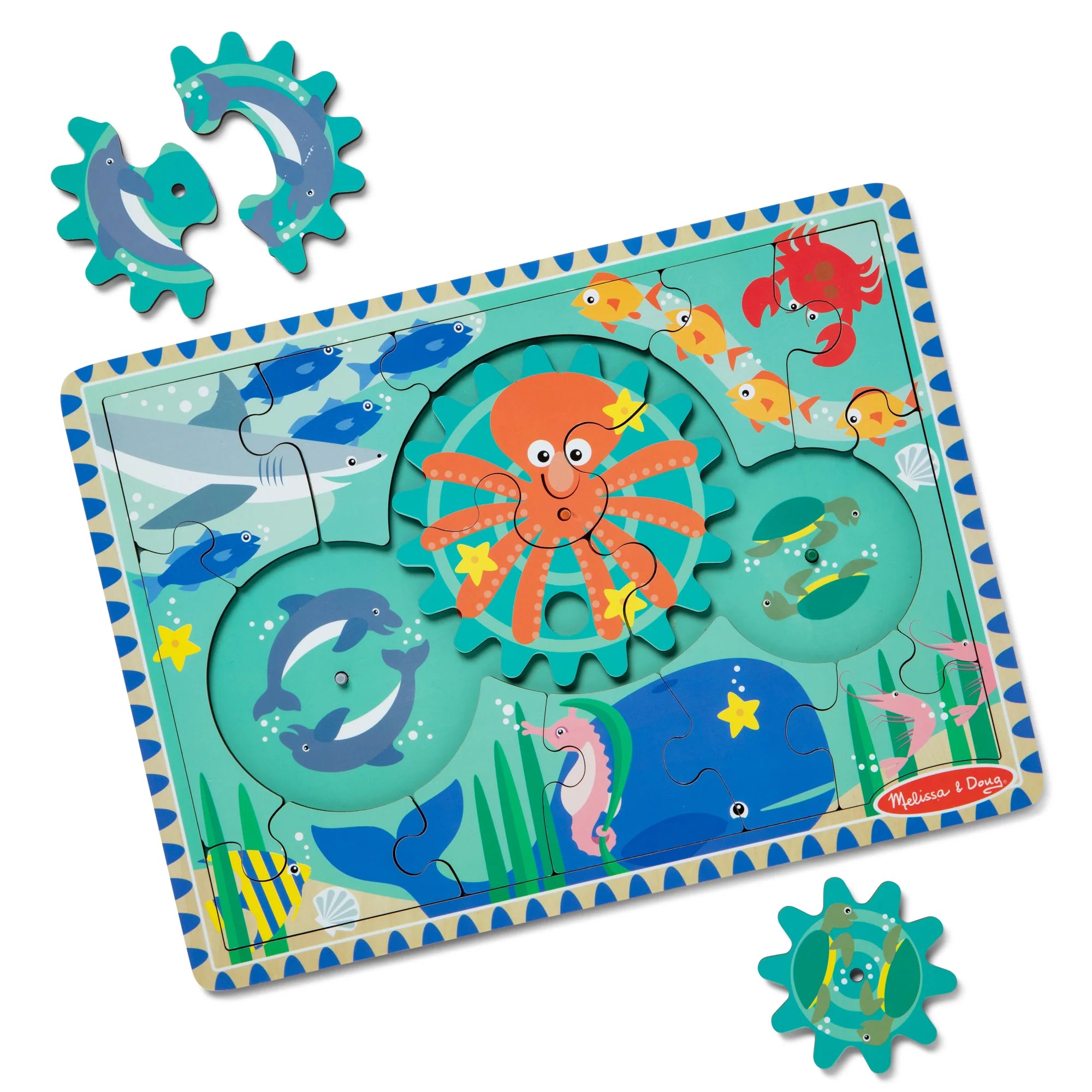 Melissa & Doug Wooden Underwater Gear Puzzle – 18 Pieces