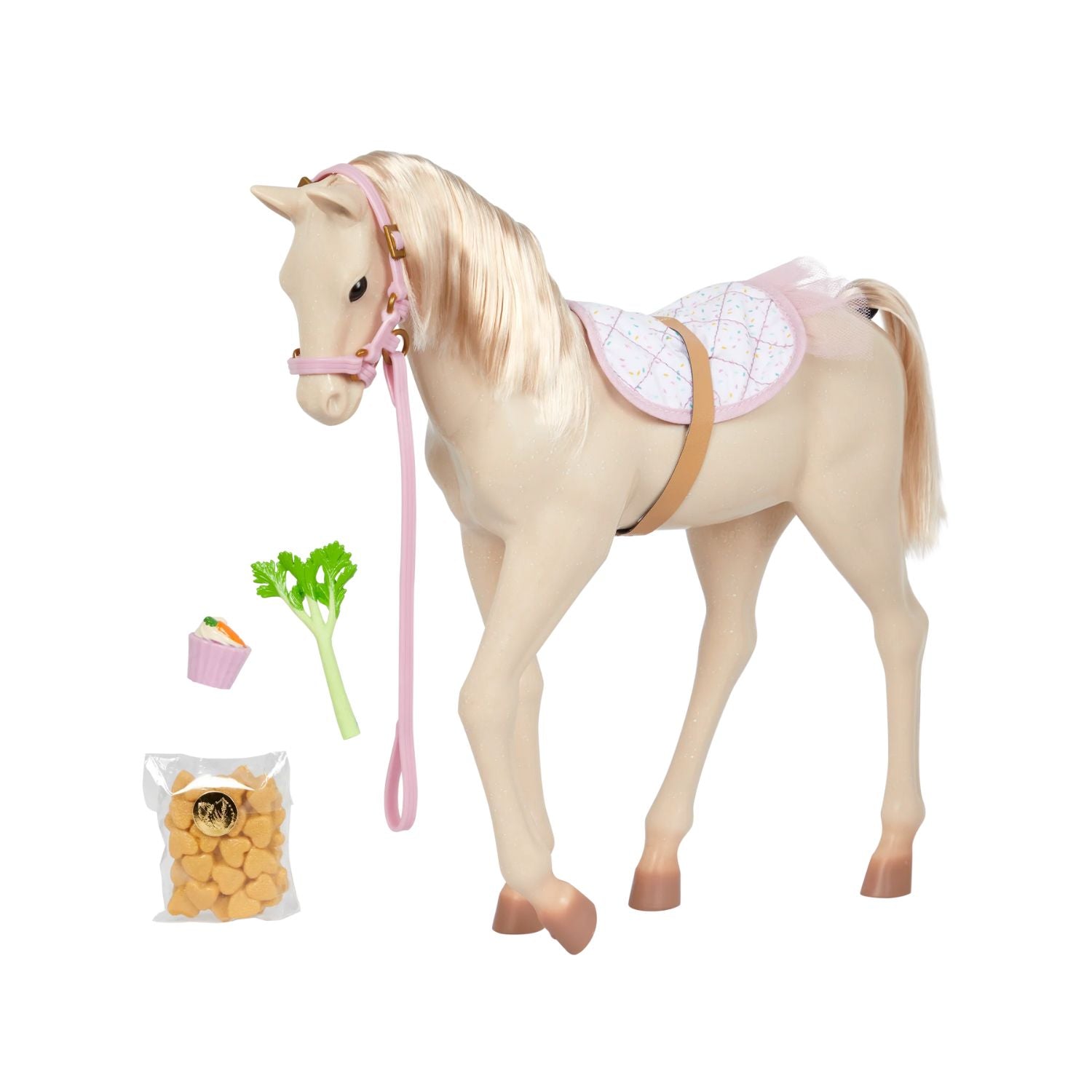 Our Generation Palomino Party Foal 12-inch Baby Horse with Cupcake