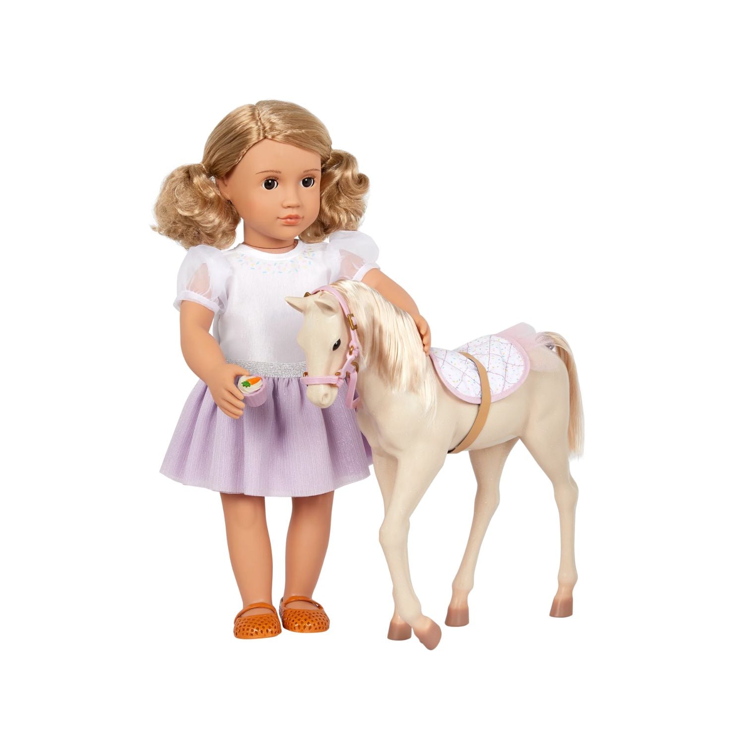 Our Generation Palomino Party Foal 12-inch Baby Horse with Cupcake