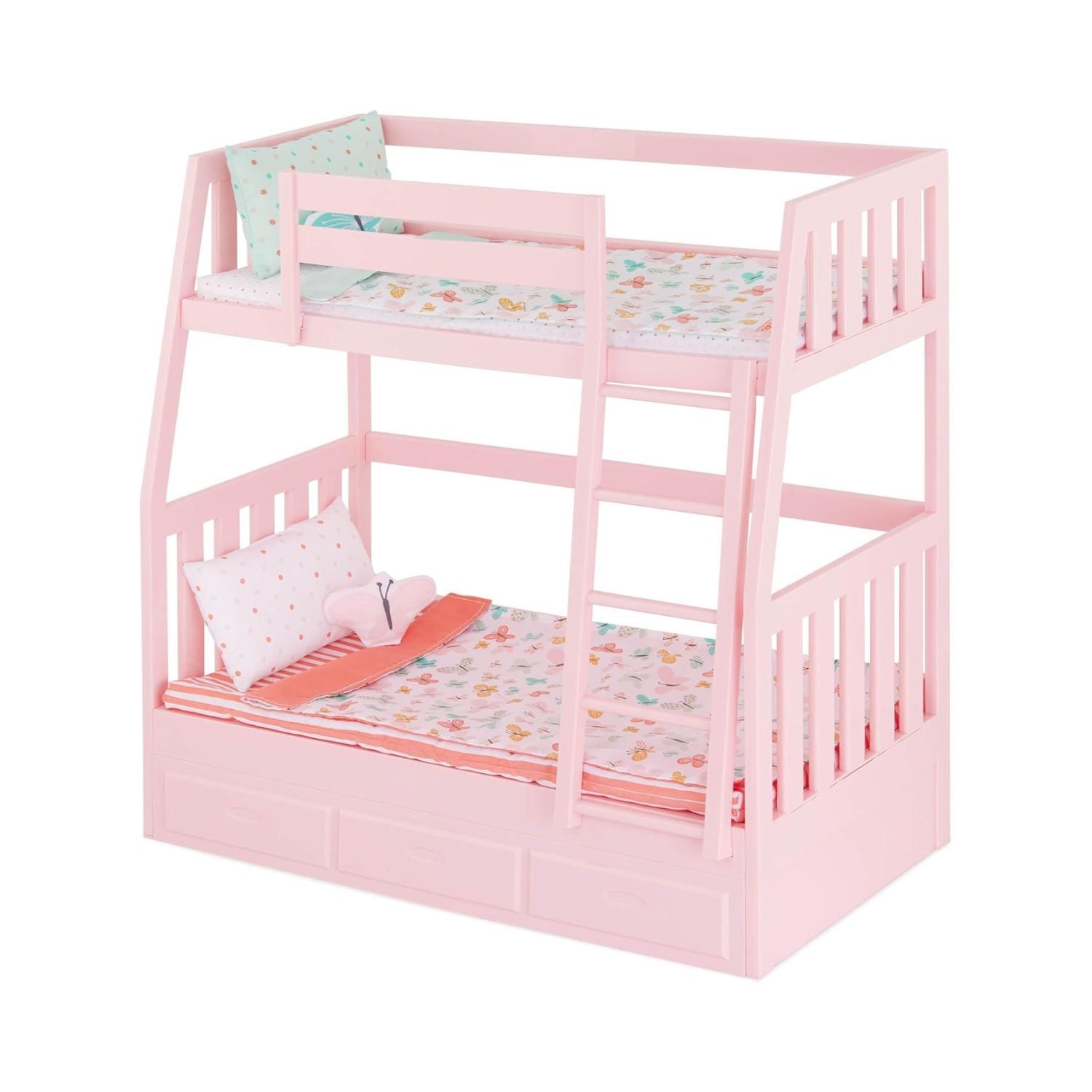 Our Generation Deluxe Dream Bunk Bed with Butterfly Pattern