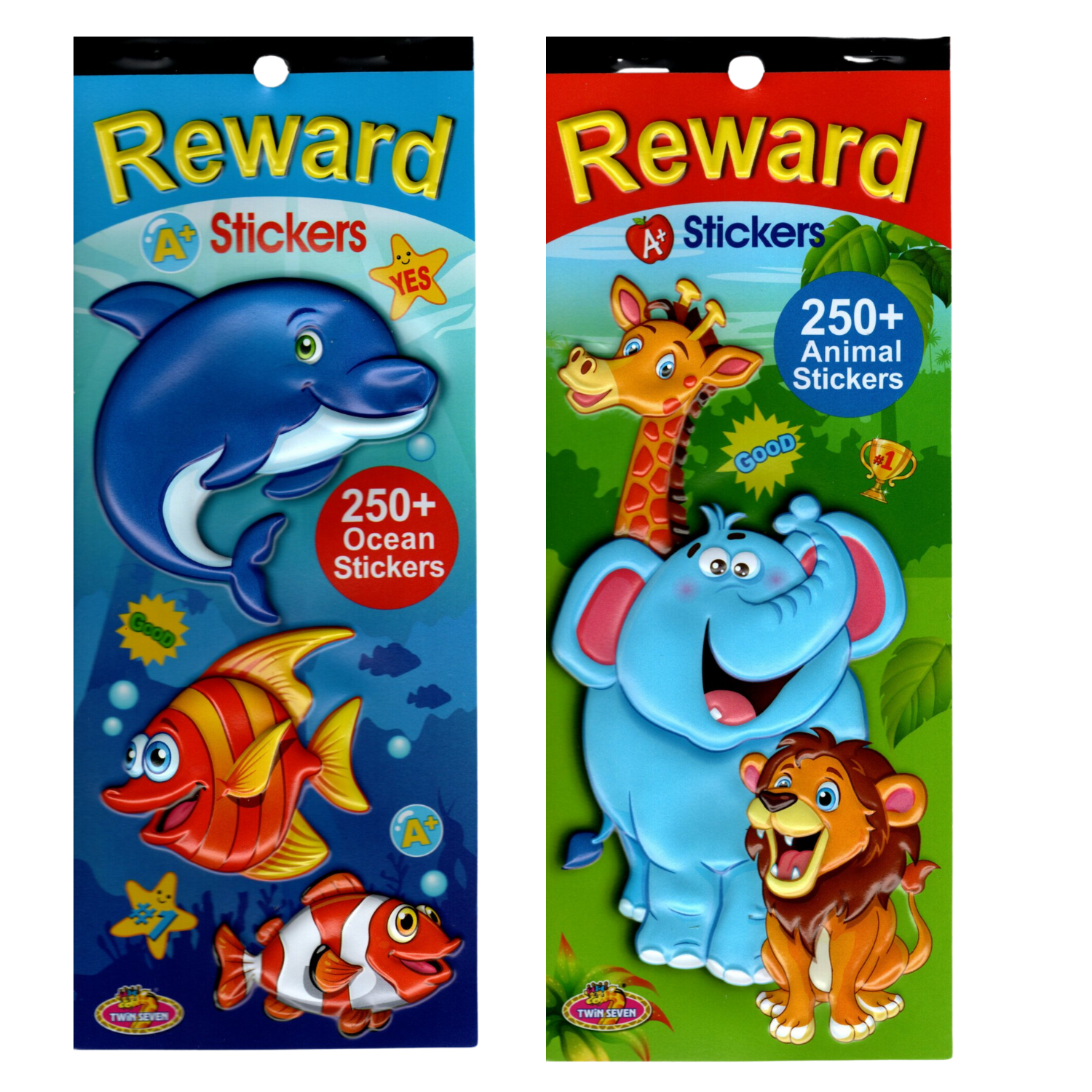 Teacher Reward Sticker Pad - 250 Animal and 250 Ocean Stickers