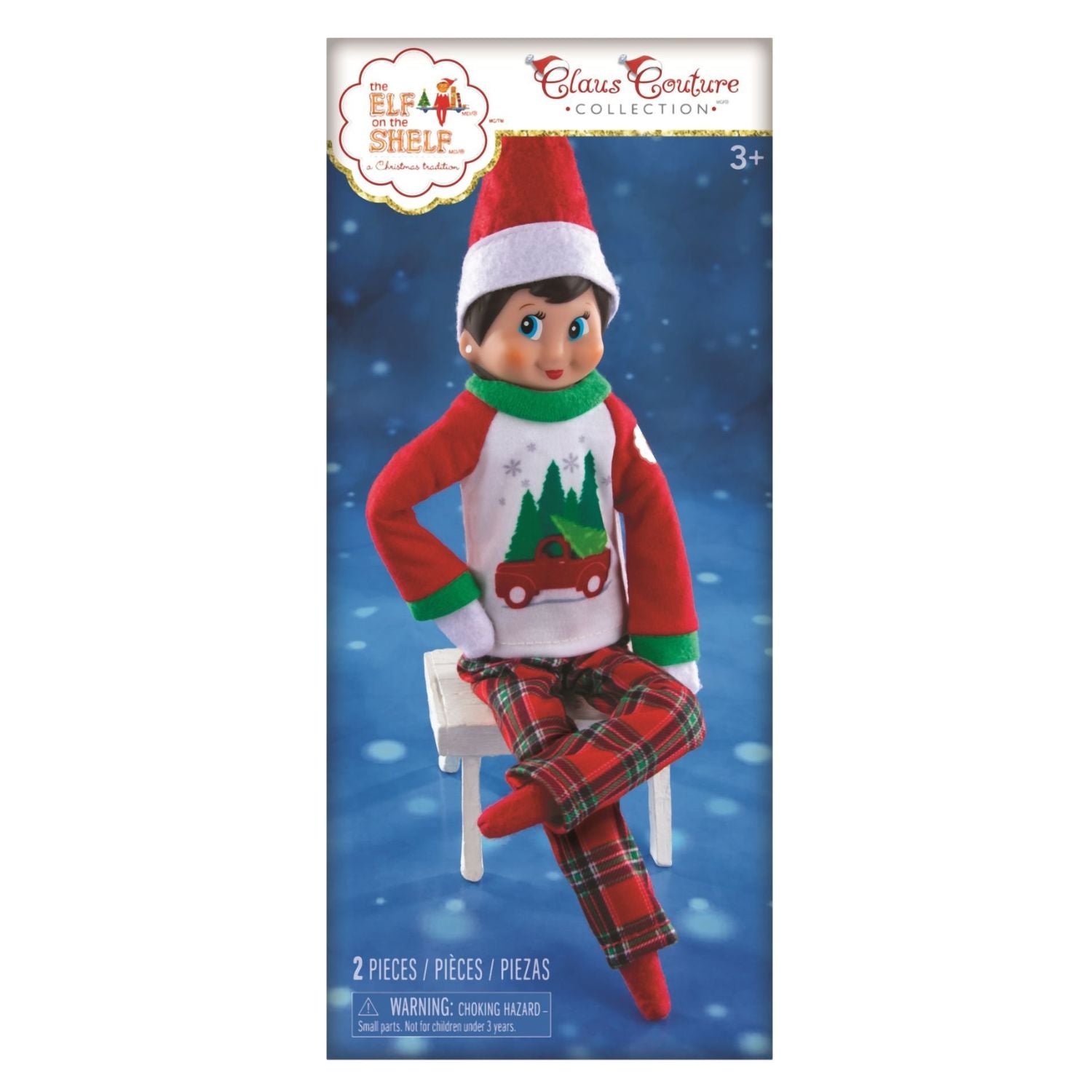 The Elf on the Shelf - Trees Farm PJS Combo - Elf outfit and Scene Setters