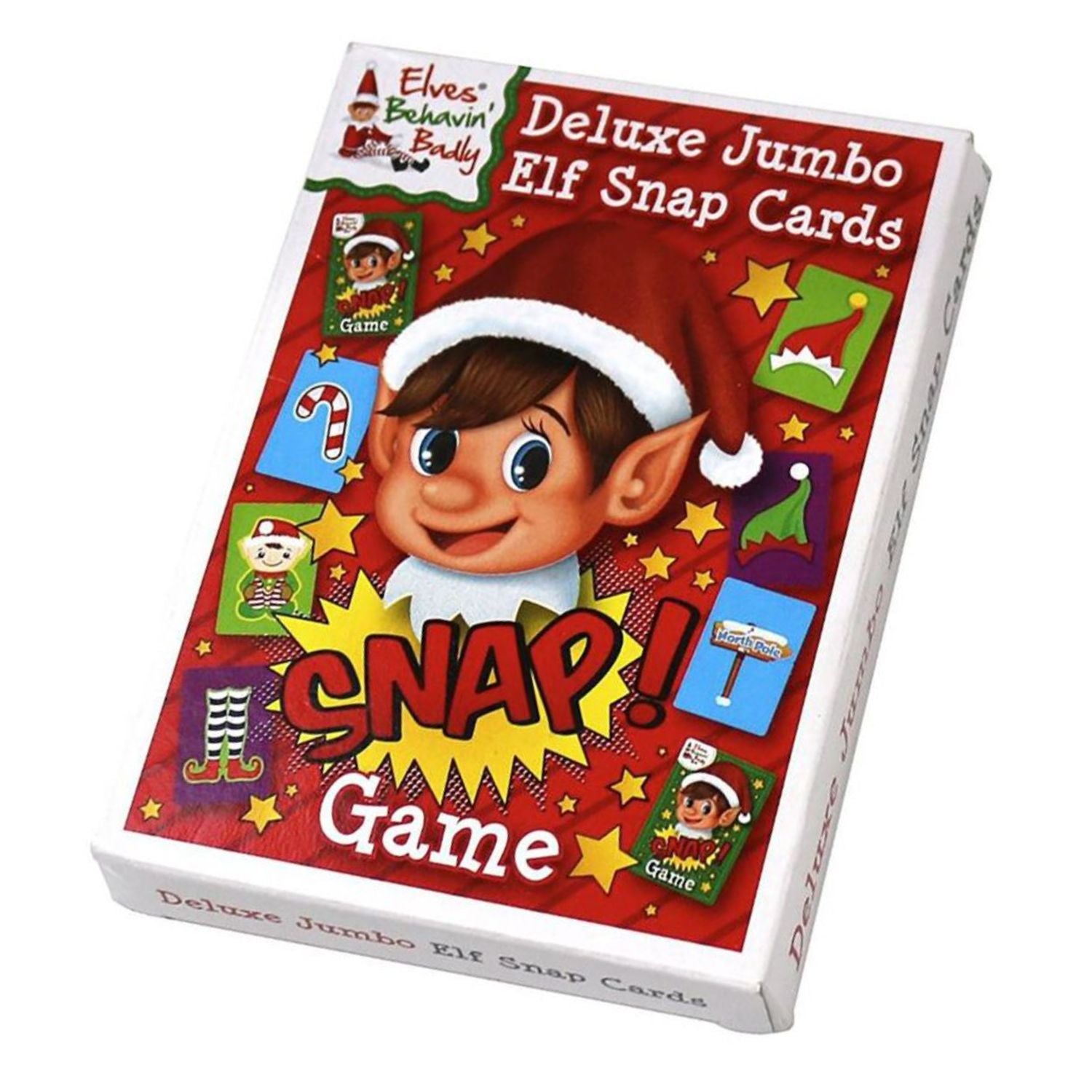 Elf on the Shelf Card game and holographic Scratch Art in a Elf Bag