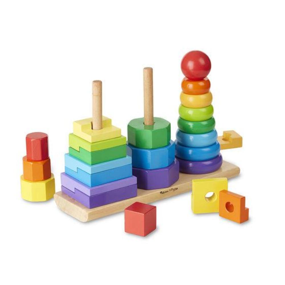 Melissa & Doug Geometric Stacker Toddler Toy