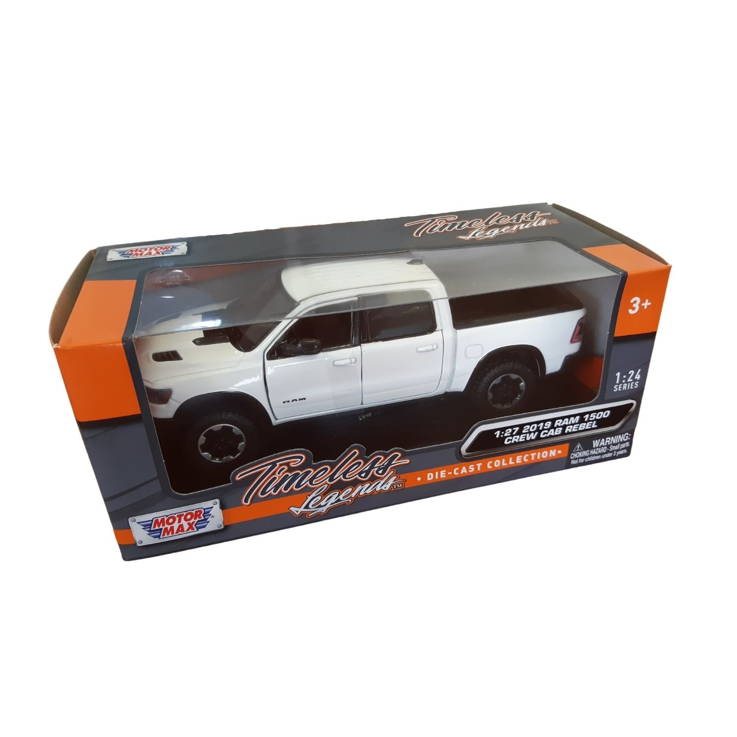 Motormax 1:27 2019 Ram 1500 Crew Cab Rebel White