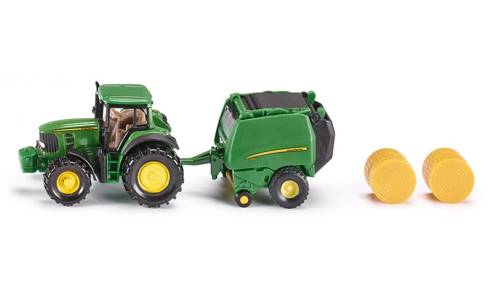 Siku John Deere Tractor with Baler Scale 1:72