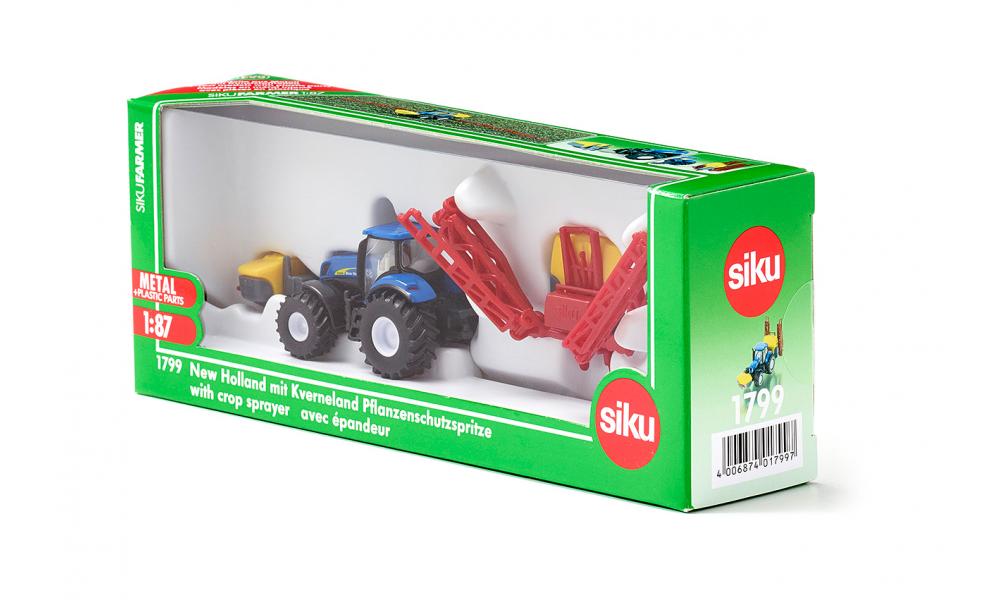 Siku New Holland Tractor with Kverneland Crop Sprayer 1:87