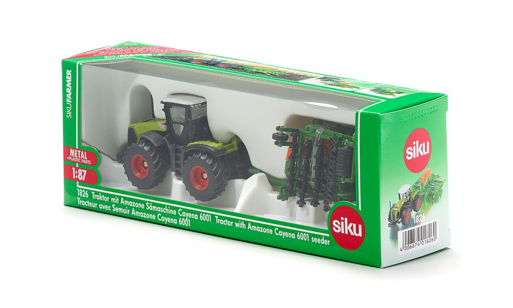 Siku Claas Xerion and Amazone Cayenna 6001 Seeder 1:87