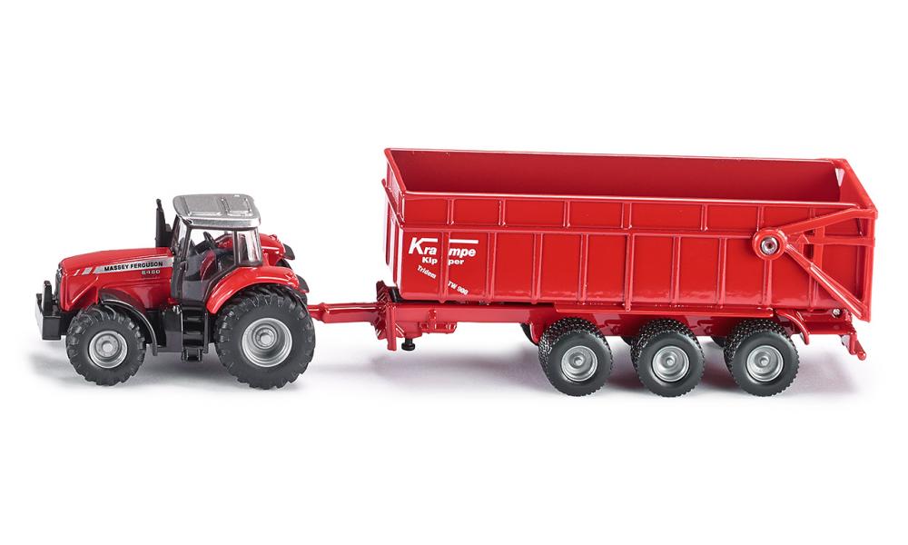 Siku Massey Ferguson Tractor and Trailer 1:87