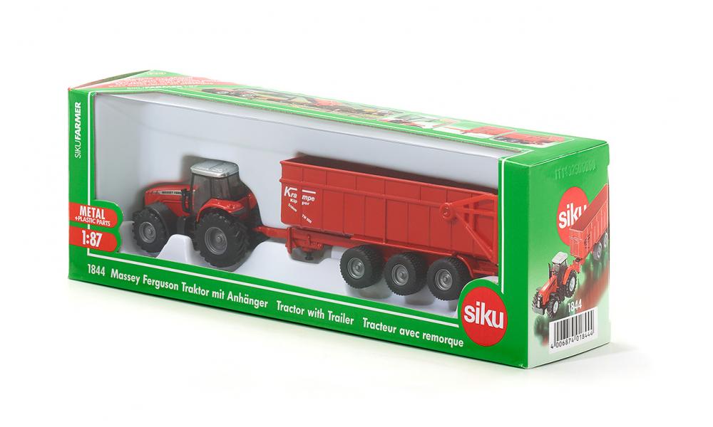 Siku Massey Ferguson Tractor and Trailer 1:87