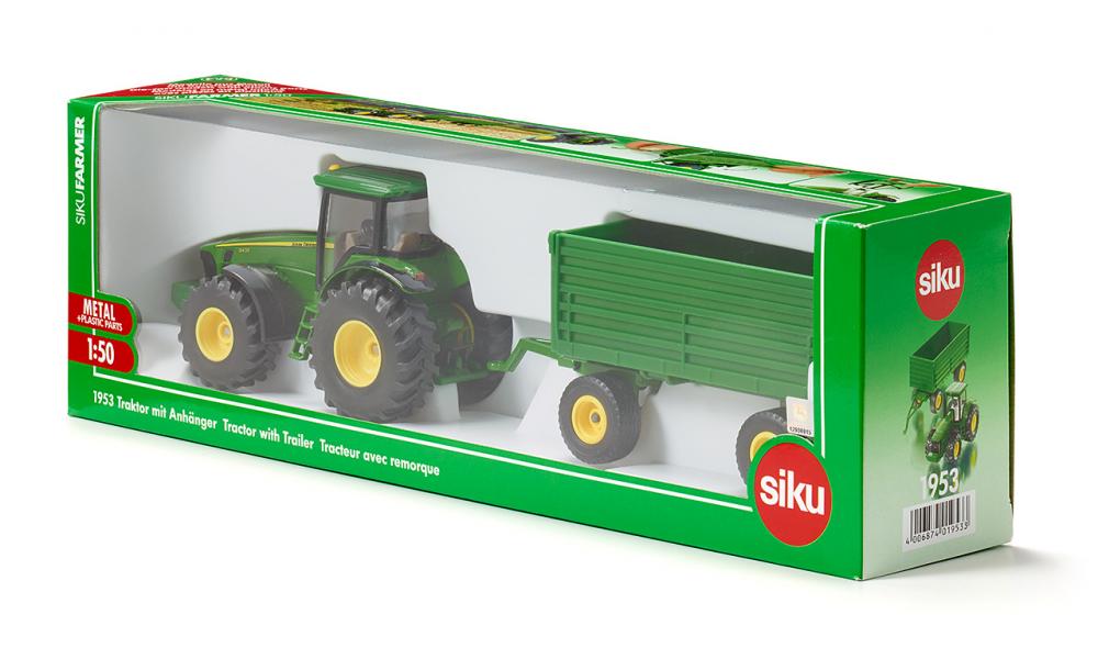 Siku John Deere 8000 series Tractor with Trailer