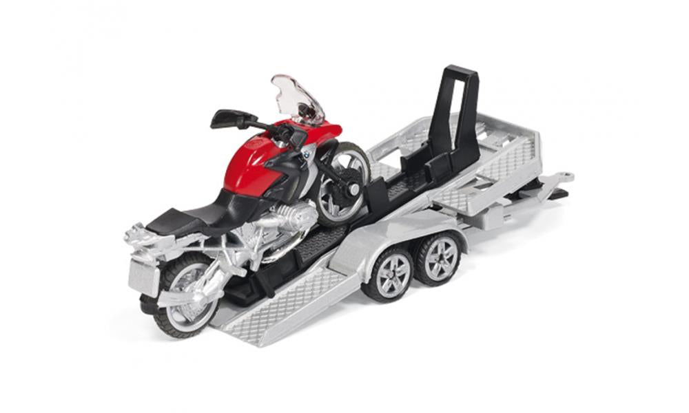 Siku BMW Car with trailer & BMW R1200 GS motorbike Scale 1:55