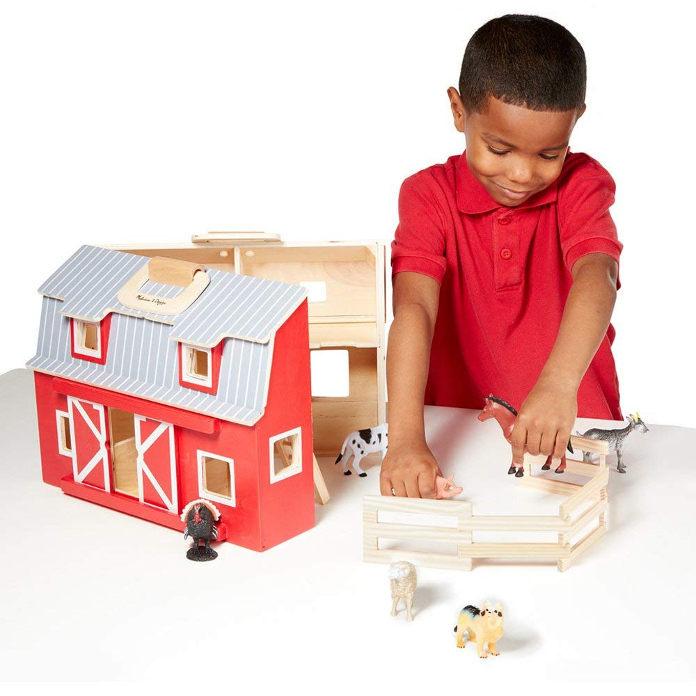 Melissa & Doug Fold And Go Wooden Barn