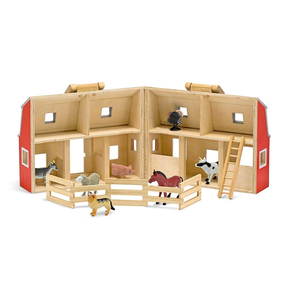 Melissa & Doug Fold And Go Wooden Barn